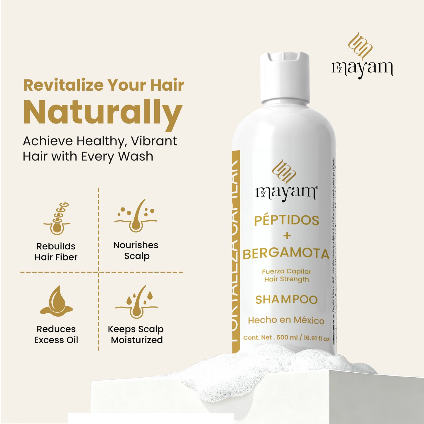 Peptidos + Bergamota Shampoo