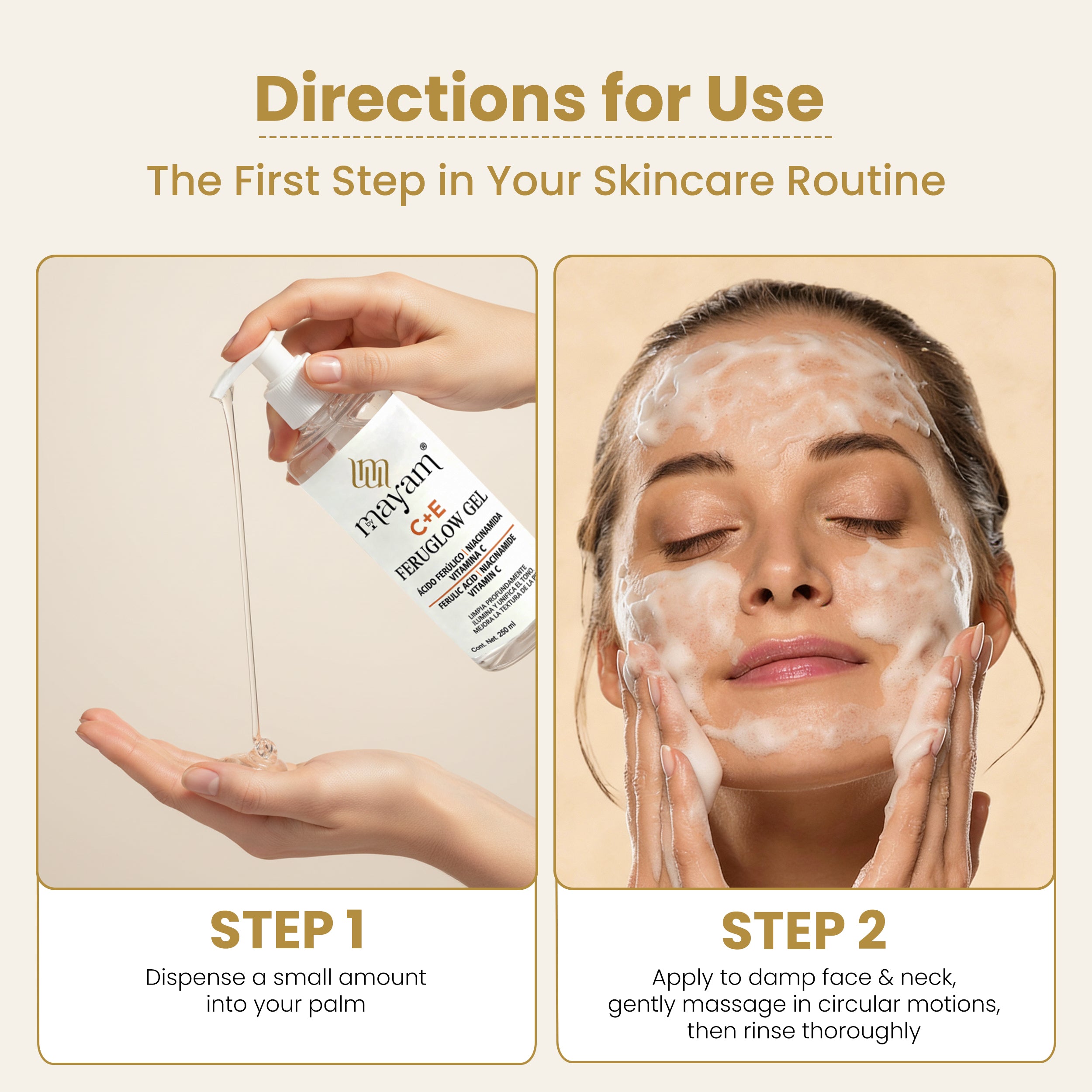 C+E FERUGLOW Gel Facial Cleanser